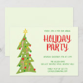 Kerstboom Hand Getrokken Vakantie Partij CUSTOM Kaart (Voorkant / Achterkant)