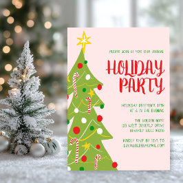 Kerstboom Hand Getrokken Vakantie Partij CUSTOM Kaart