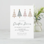 Kerstboom handgetekend Kerstvakantie diner Kerstmi Kaart (Staand voorkant)