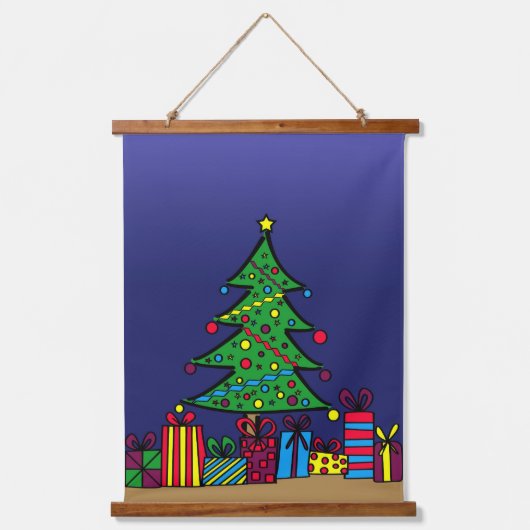 kerstboom hangend wandkleed (Voorkant)