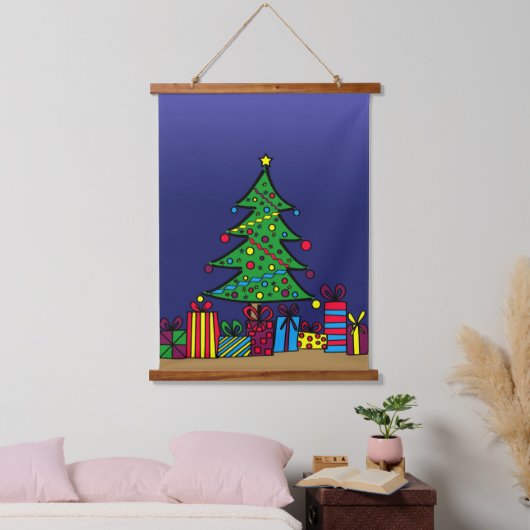 kerstboom hangend wandkleed (Slaapkamer)