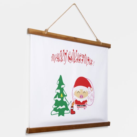 kerstboom hangend wandkleed (Gebogen)