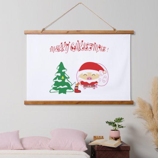 kerstboom hangend wandkleed (Slaapkamer)