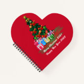 Kerstboom hart spiraal Notitieboek (Voorkant)