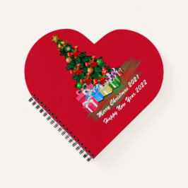 Kerstboom hart spiraal Notitieboek