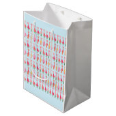 Kerstboom Harten Inpakpapier Medium Cadeauzakje (Voorkant Gekanteld)
