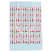Kerstboom Harten Inpakpapier Medium Cadeauzakje (Voorkant)