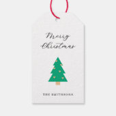 Kerstboom Hartjes Vakantie Cadeaulabel (Achterkant)