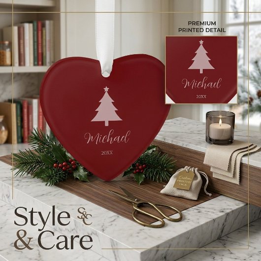 Kerstboom Hartvormige Mark Ornament