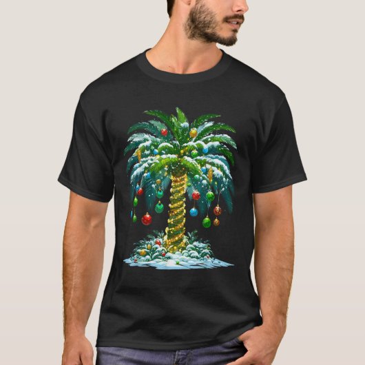 Kerstboom Hawaiian Trocal Kerstmis T-shirt (Voorkant)