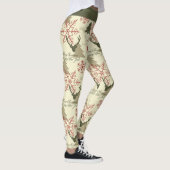Kerstboom Herten Groen Rood Patroon Naam Feestelij Leggings (Rechts)
