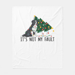 Kerstboom Het is niet mijn schuld Border Collie Do Fleece Deken