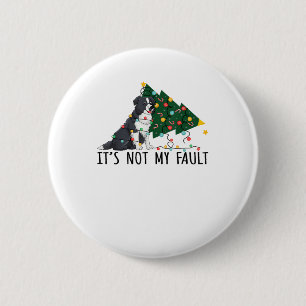 Kerstboom Het is niet mijn schuld Border Collie Do Ronde Button 5,7 Cm