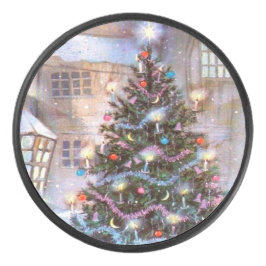 kerstboom  hockey puck