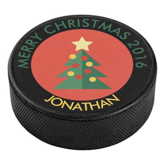 Kerstboom Hockey Puck (3/4)