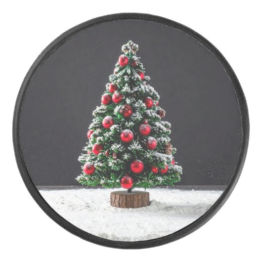kerstboom hockey puck (Voorkant)