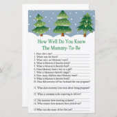 Kerstboom hoe goed ken je baby shower? (Voorkant / Achterkant)