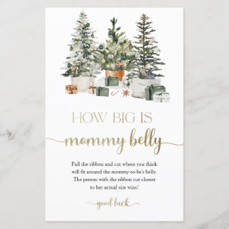Kerstboom Hoe groot is mama's buik spel