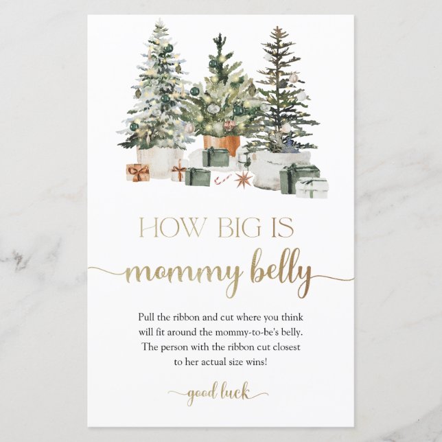 Kerstboom Hoe groot is mama's buik spel (Voorkant)
