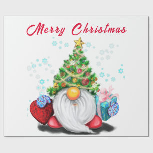 Kerstboom Hoed Dwerg met Cadeaupapier