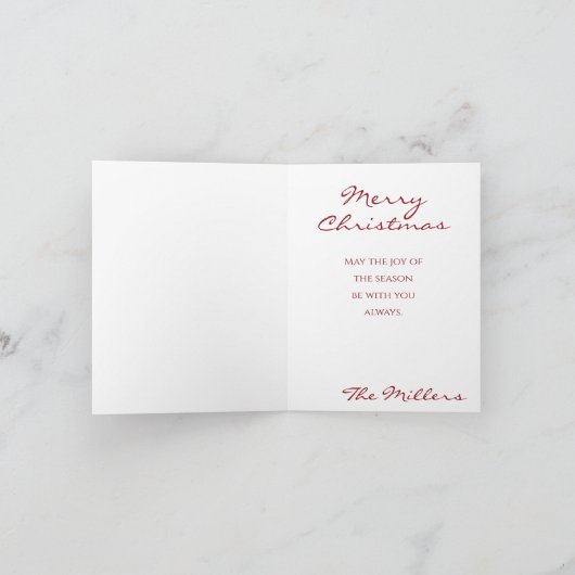 Kerstboom, Holly Jolly, Vrolijk kerstfeest Feestdagen Kaart (Binnen)