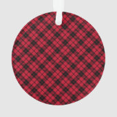 Kerstboom Hond Decoraties, Rood geruite Tartan Ornament (achterkant)