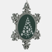 Kerstboom Hond Liefhebber Eigenaar Cadeau Vakantie Tin Sneeuwvlok Ornament (Links)