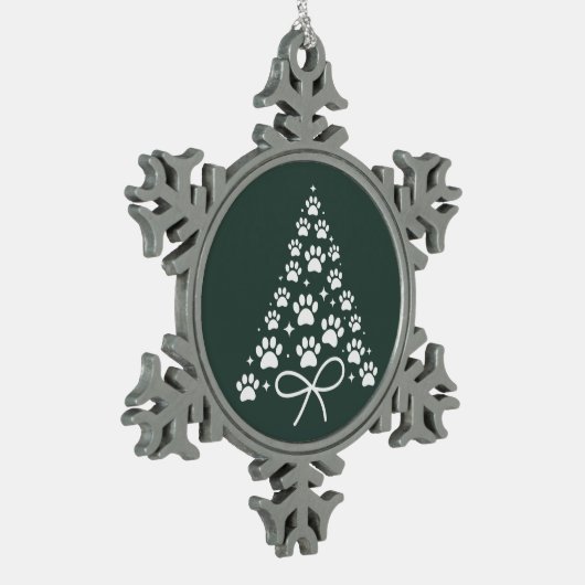 Kerstboom Hond Liefhebber Eigenaar Cadeau Vakantie Tin Sneeuwvlok Ornament (Links)