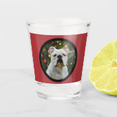 Kerstboom Hondenliefhebber Foto Stocking Stuffer Shot Glas (Voorkant)