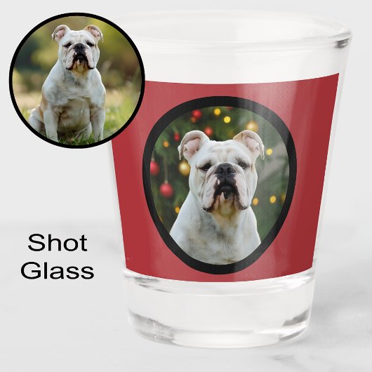 Kerstboom Hondenliefhebber Foto Stocking Stuffer Shot Glas