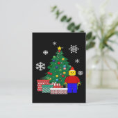 Kerstboom Honkbal Feestdagenkaart (Staand voorkant)