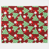Kerstboom Honkbal Kerstmannenhoeden Fleece Deken (Voorkant (Horizontaal))