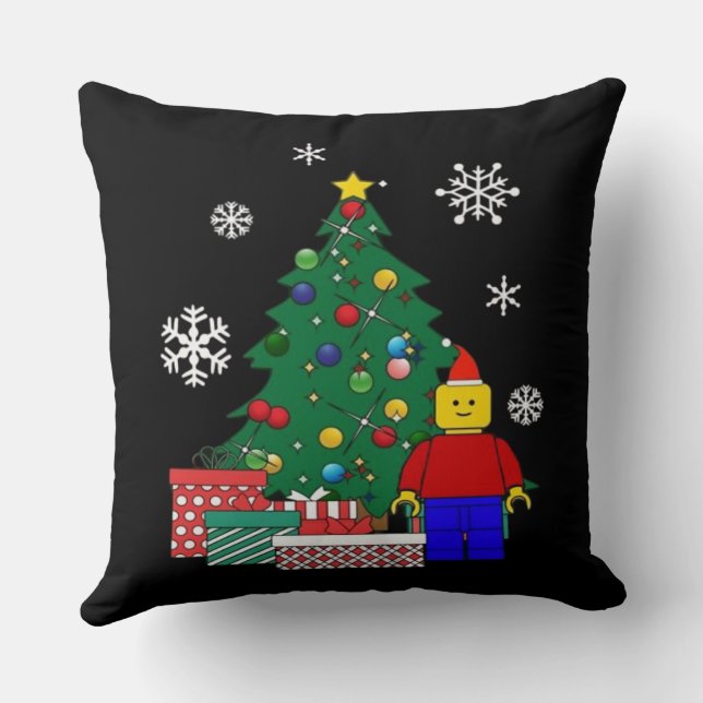 Kerstboom Honkbal Kussen (Achterkant)
