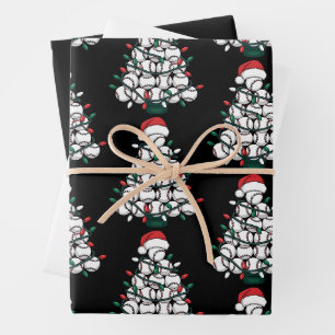 Kerstboom honkbal Sinterklaas sport Inpakpapier Vel