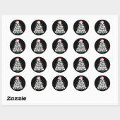 Kerstboom honkbal Sinterklaas sport Ronde Sticker (Vel)