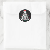 Kerstboom honkbal Sinterklaas sport Ronde Sticker (Tas)