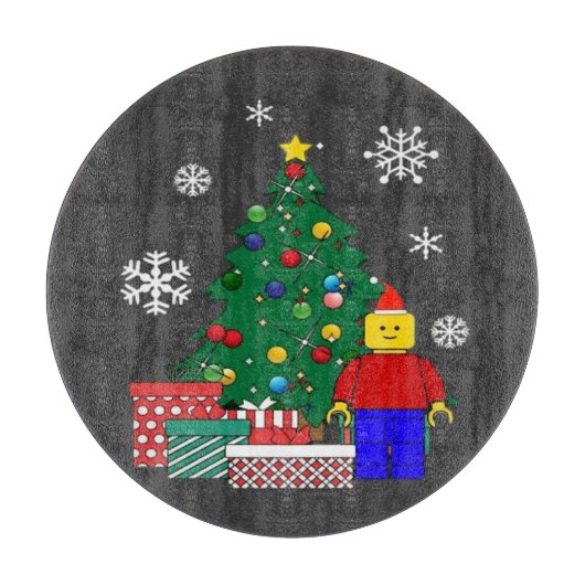  Kerstboom Honkbal  Snijplank (Voorkant)