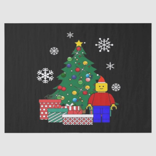 Kerstboom Honkbal Tissuepapier (Voorkant)