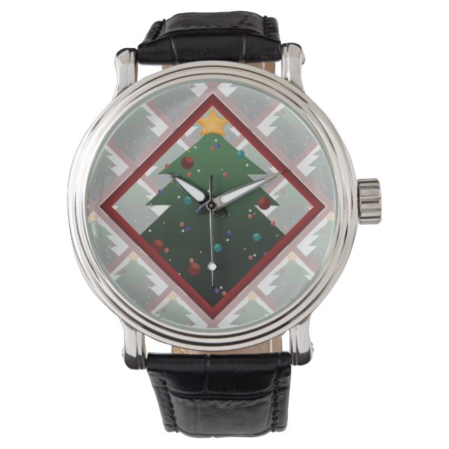 kerstboom horloge (Voorkant)