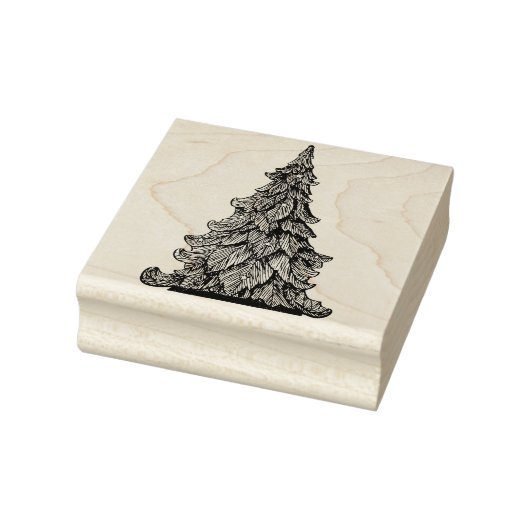 KERSTBOOM Hout Kunststempel Rubberstempel (Stempel)