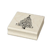Kerstboom houten blok gemonteerde rubberen stempel (Stempel)