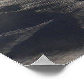 Kerstboom Houten Cottage Sneeuwman Volle Maan Poster (Hoek)