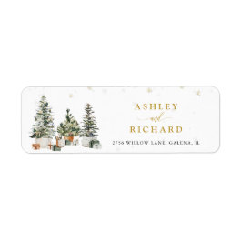 Kerstboom Huwelijk Retouradres Label
