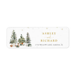 Kerstboom Huwelijk Retouradres Label