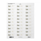 Kerstboom Huwelijk Retouradres Label (Full Sheet)