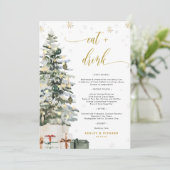 Kerstboom Huwelijksmenu Menu (Staand voorkant)