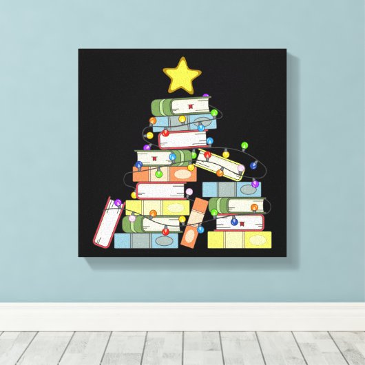 Kerstboom I Canvas Afdruk (Insitu (Houten vloer))