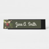 Kerstboom I Vakantie groen en rood Bureau Naambordje (Voorkant)