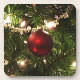 Kerstboom I Vakantie  groen en rood Drankjes Onderzetter
