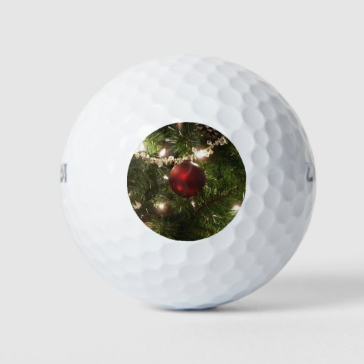 Kerstboom I Vakantie  groen en rood Golfballen (Voorkant)
